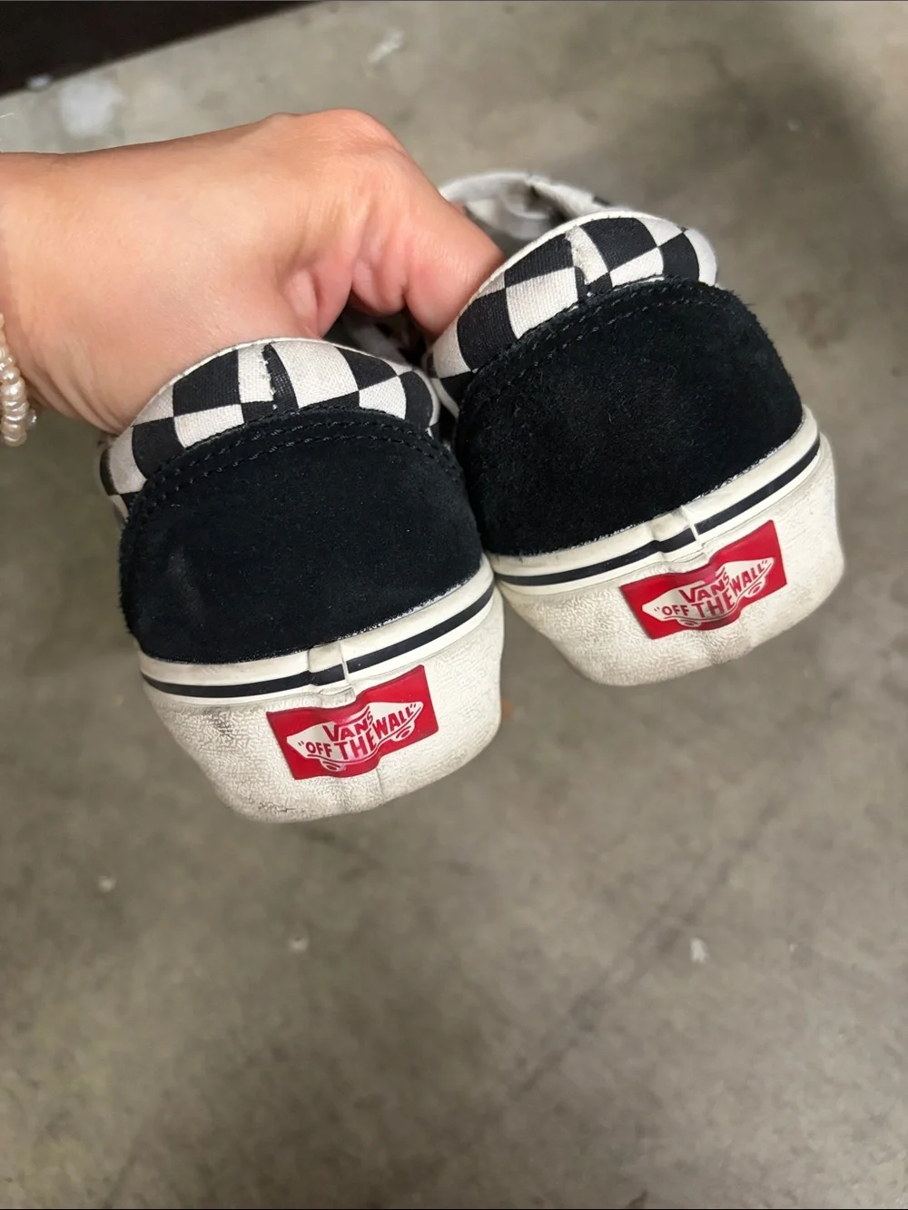 Vans Checkerboard Skate Shoes - Black & White